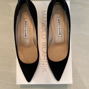 Manolo Blanik BB Black Suede Pumps - size 6/36 50mm heel